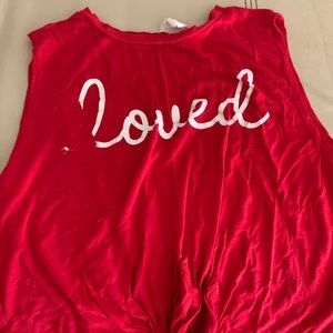 A girls Red tank top